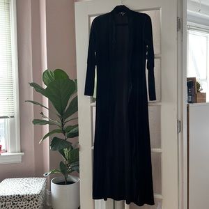 Black Velvet Long Cardigan